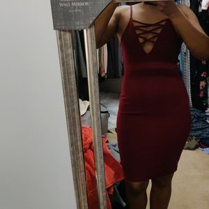 Burgundy dress
